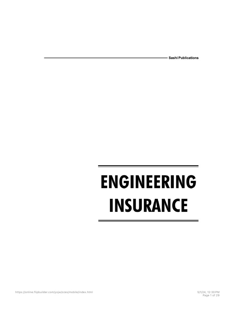 IC 77 Engineering Insurance Guide | PDF