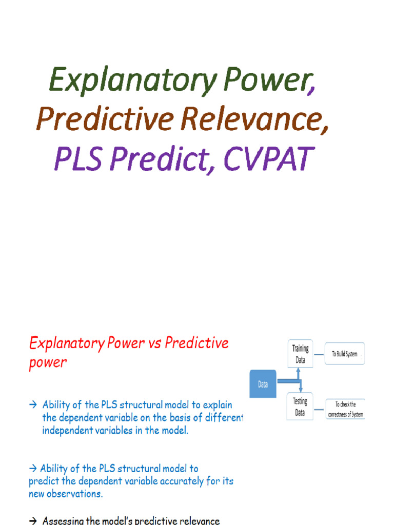 Exploratory and Predictive Power | PDF