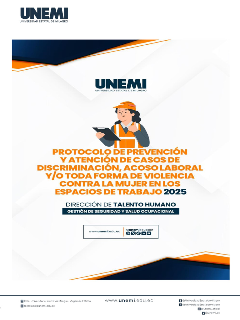 Protocolo de Prevención y Atención de Casos de Discriminación, Acoso ...