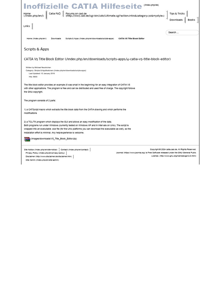 CATIA V5 Title Block Editor | PDF | Application Software | Microsoft ...
