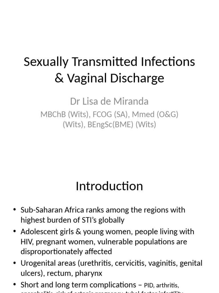 STIs and Vaginal Discharge Guide | PDF | Candidiasis | Sexually ...