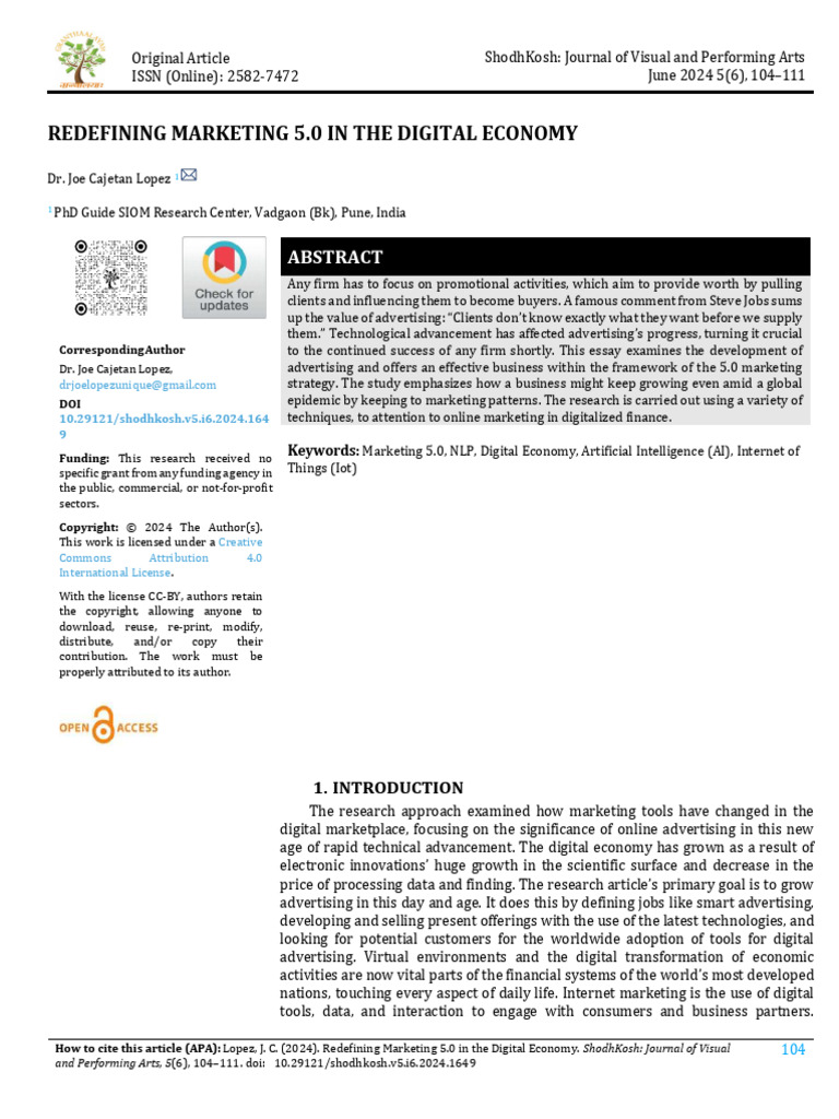 Marketing 5.0 in the Digital Economy | PDF | Marketing | Internet Of Things