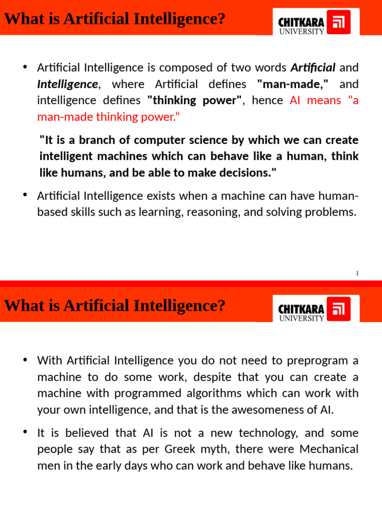 Unit_-1[1] | PDF | Artificial Intelligence | Intelligence (AI) & Semantics
