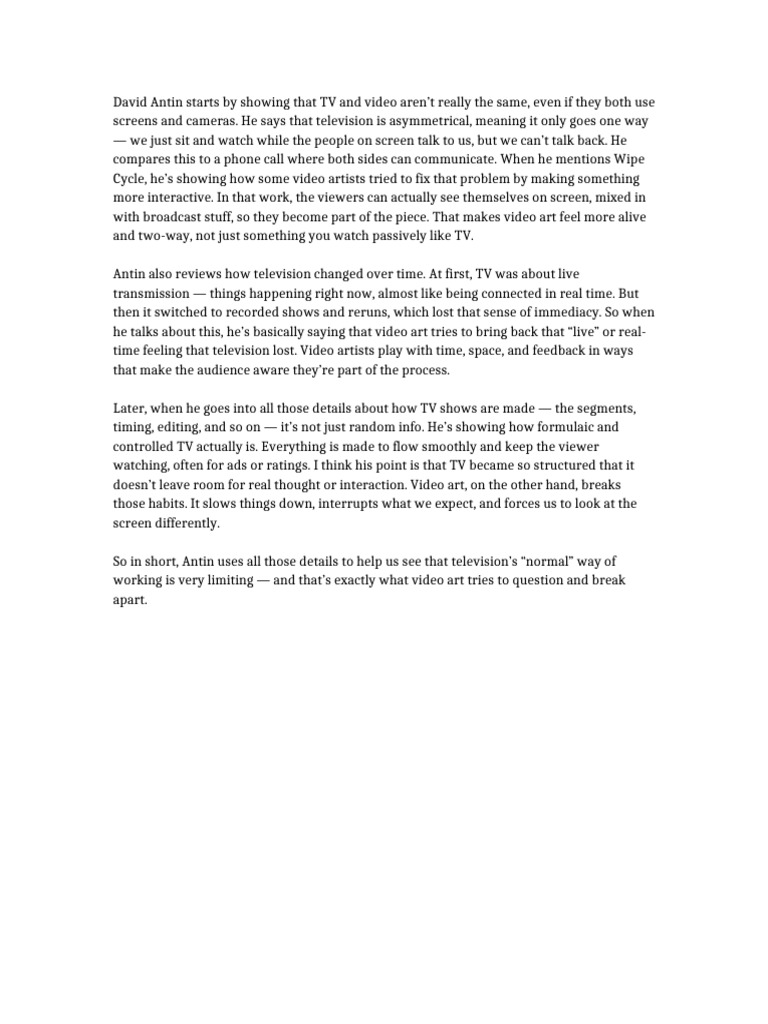 Cinema And Art Assignment Pdf