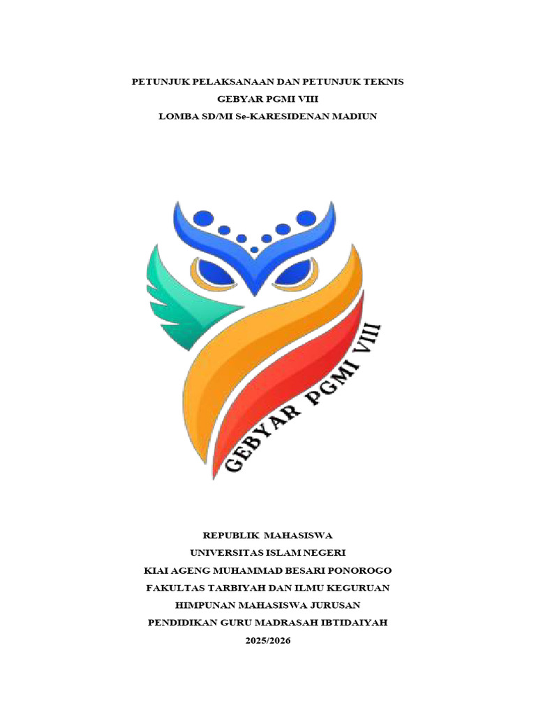 Lomba Gebyar PGMI VIII untuk Siswa SD/MI | PDF