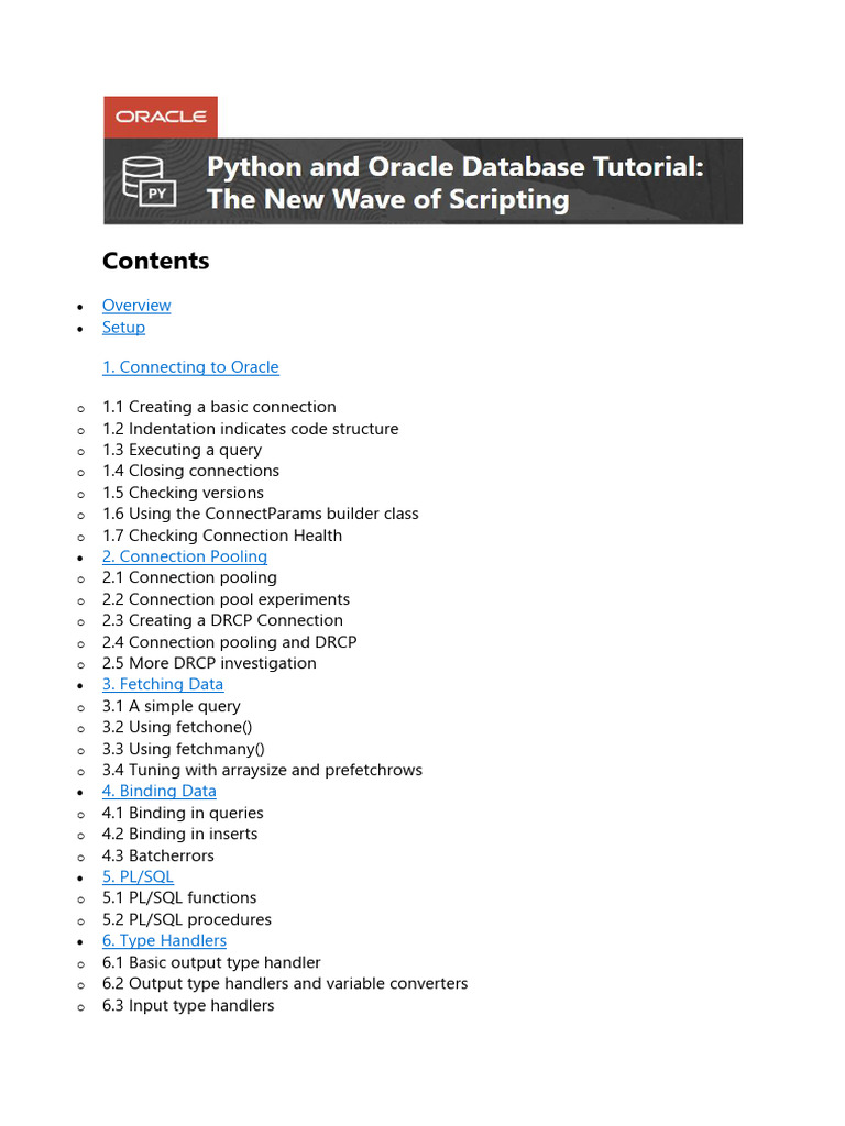 Connect Python to Oracle Database | PDF | Parameter (Computer ...