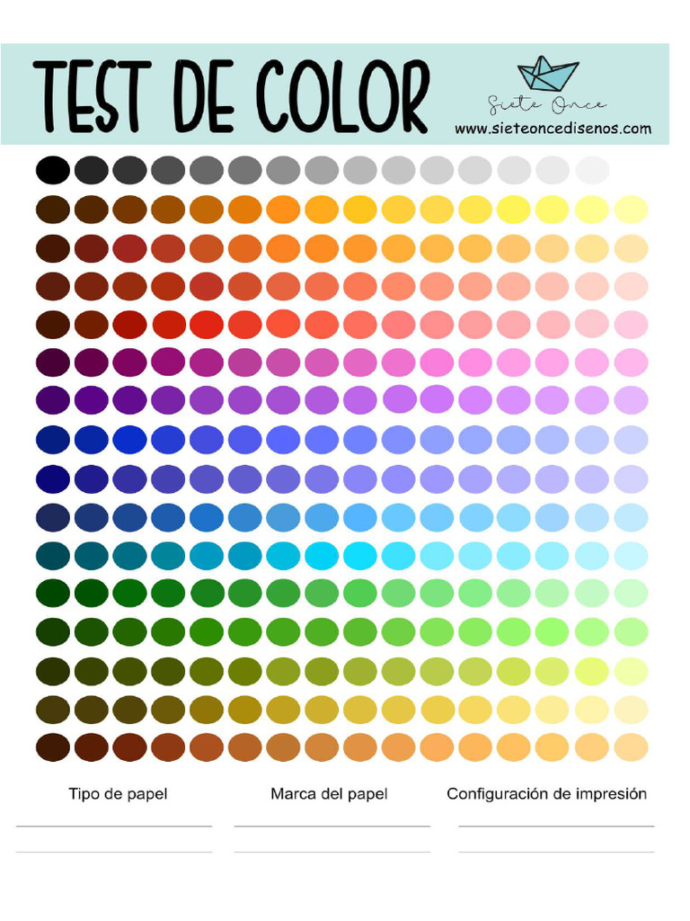 Test de Colores (Silhouette y Cricut) | PDF