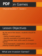 Invasion Games: Concepts and Strategies | PDF | Invasion | Concept