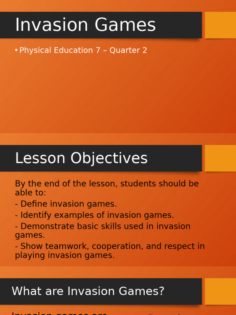 Understanding Invasion Games in PE | PDF