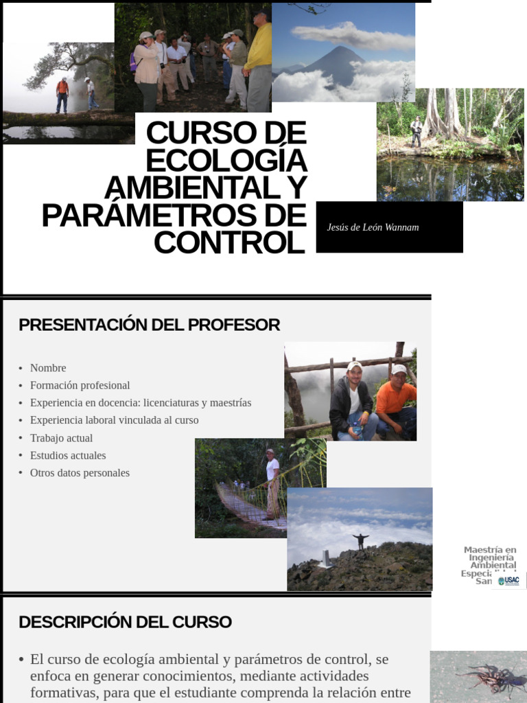 Curso de Ecología Ambiental y Control | PDF | Ecosistema | Entorno natural