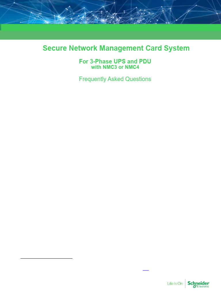 Secure NMC System FAQ for 3-Phase UPS | PDF | Computer Engineering ...