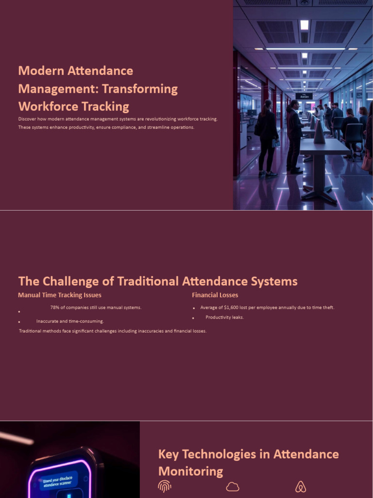Modern Attendance Management Transforming Workforce Tracking | PDF ...