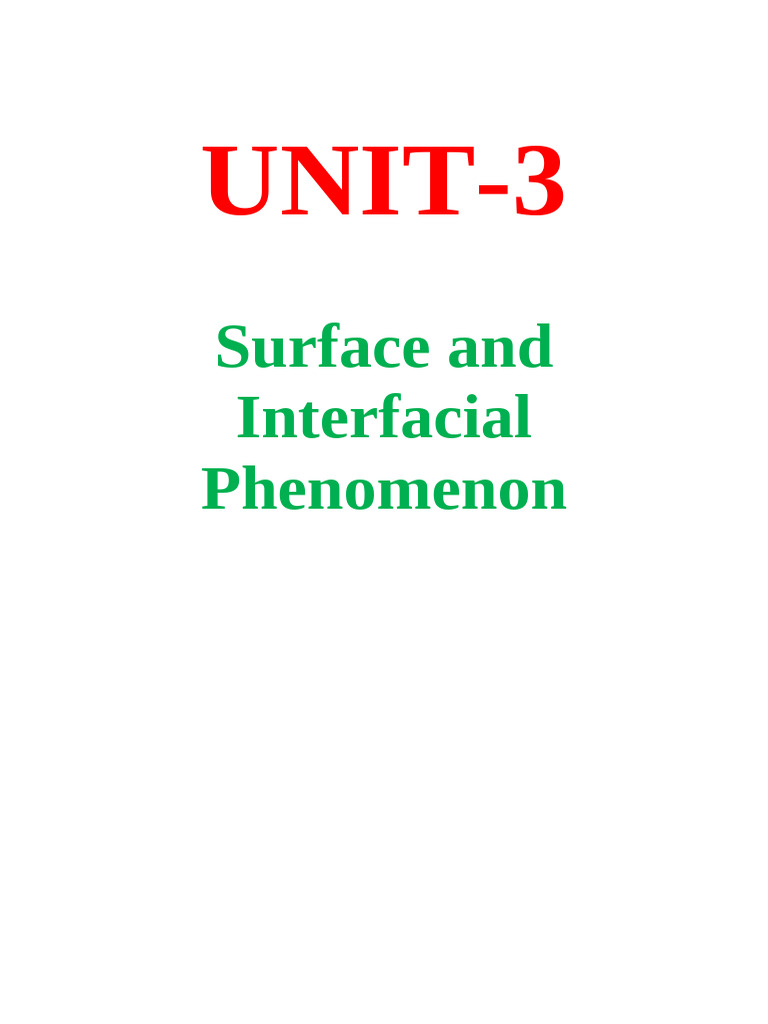 UNIT 3 Physical Pharmaceutics I | PDF