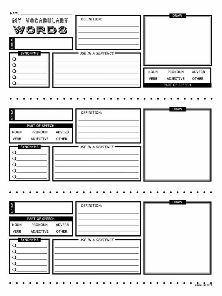 VocabularyWordMap-1 | PDF