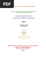 Internship Report Template for Students | PDF | Internship | Job Hunting