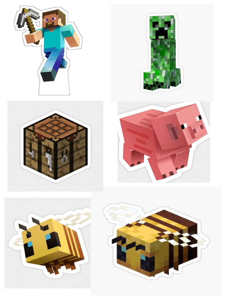 Plancha Sticker Minecraft | PDF