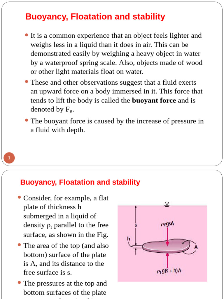 Lecture 4 Chapter 2 Fluid Statics p36-72 | PDF | Buoyancy | Force