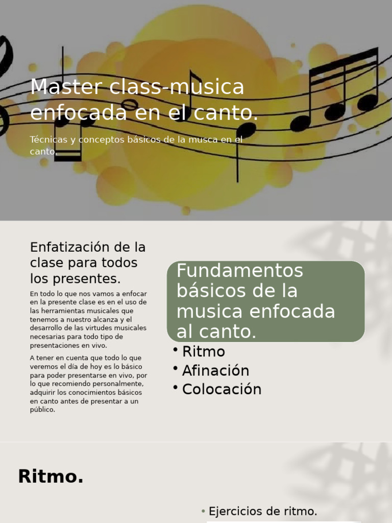 Técnicas Básicas de Canto y Música | PDF | Ritmo | Canto