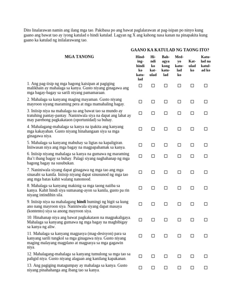 PQ IV Philippines (FilipinoTagolog) | PDF