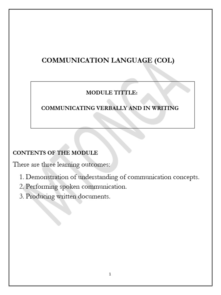 Updated Communication Notes | PDF | Communication | Nonverbal Communication