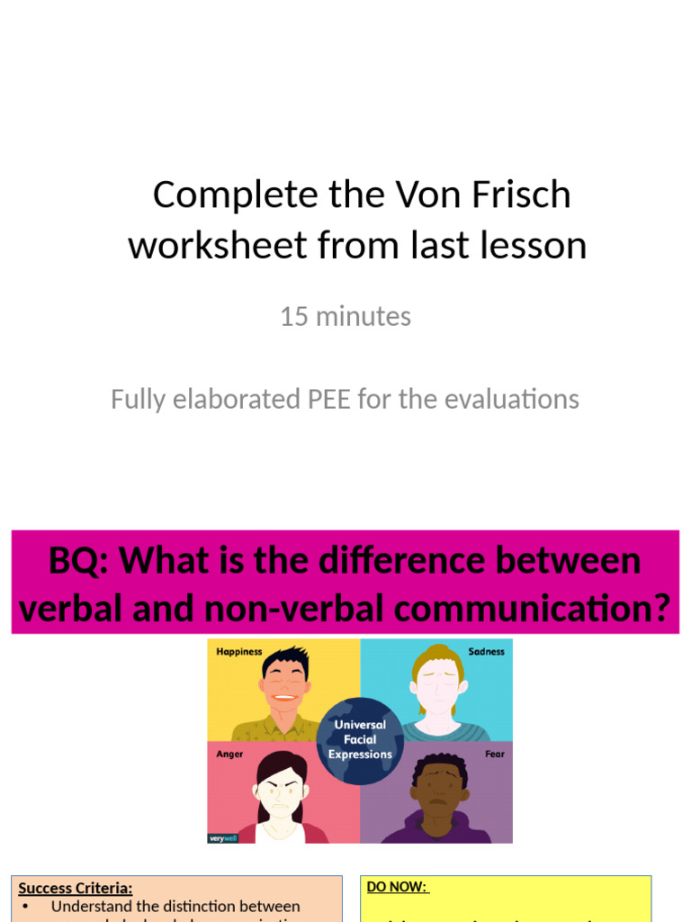 Lesson 6 Verbal Vs Non Verbal Communication | PDF | Nonverbal ...