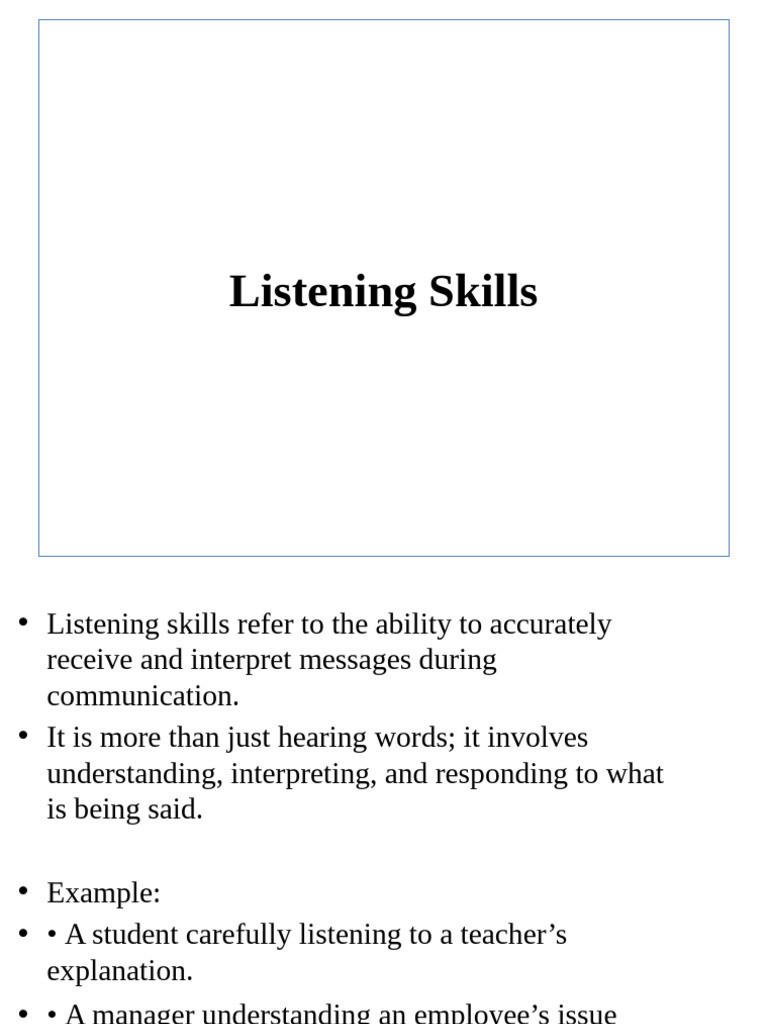 Mastering Effective Listening Skills | PDF