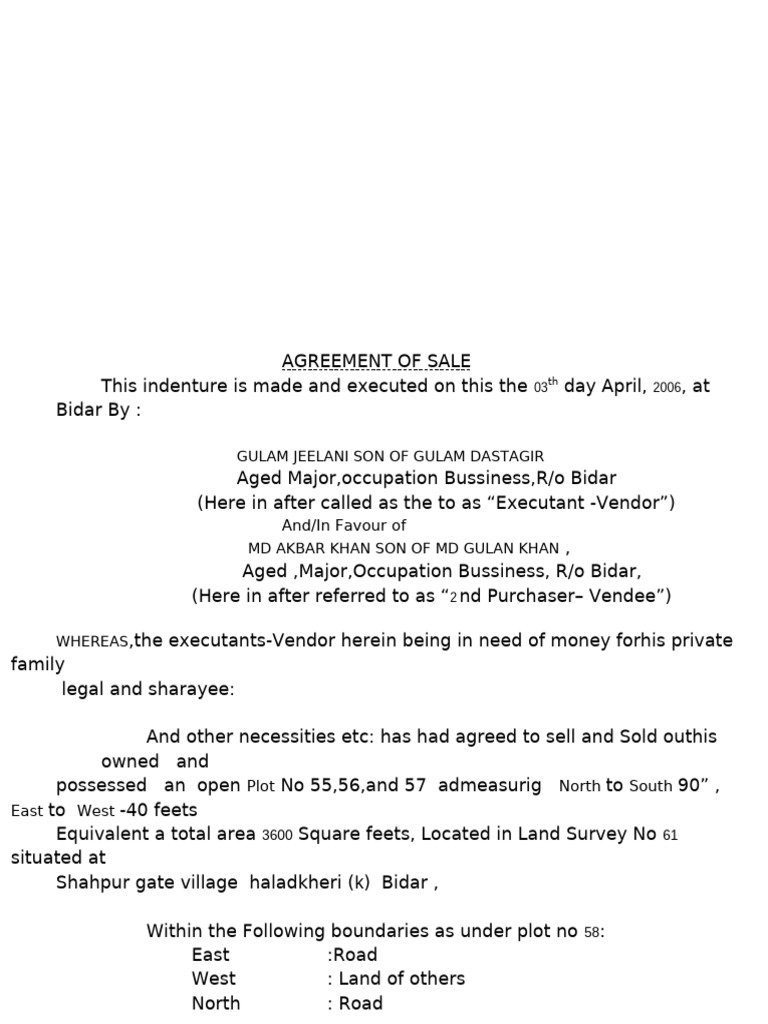 Agreement of 2006 Plot No 55,56,57 | PDF | Common Law | Private Law