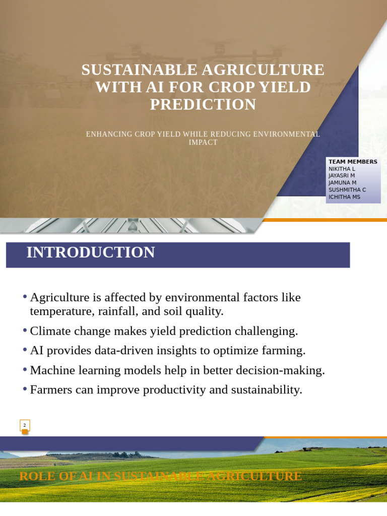 AI's Role in Sustainable Agriculture | PDF | Agriculture | Artificial ...
