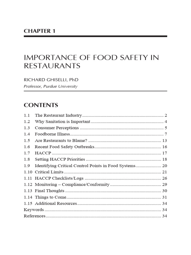 Food Safety Essentials for Restaurants | PDF | Foodborne Illness | Food ...