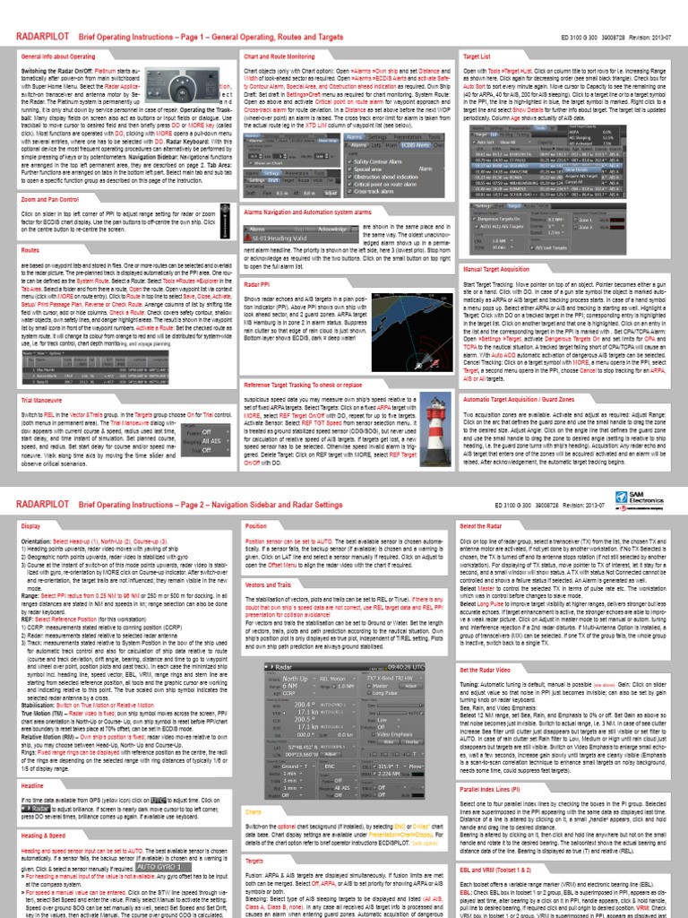Radar System Route Management Guide | PDF | Radar | Cursor (User Interface)