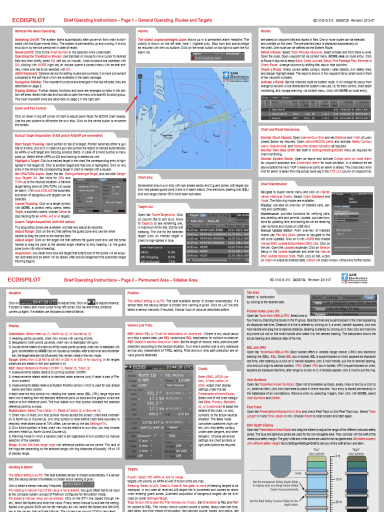 ECDIS Target Acquisition and Monitoring Guide | PDF | Menu (Computing ...