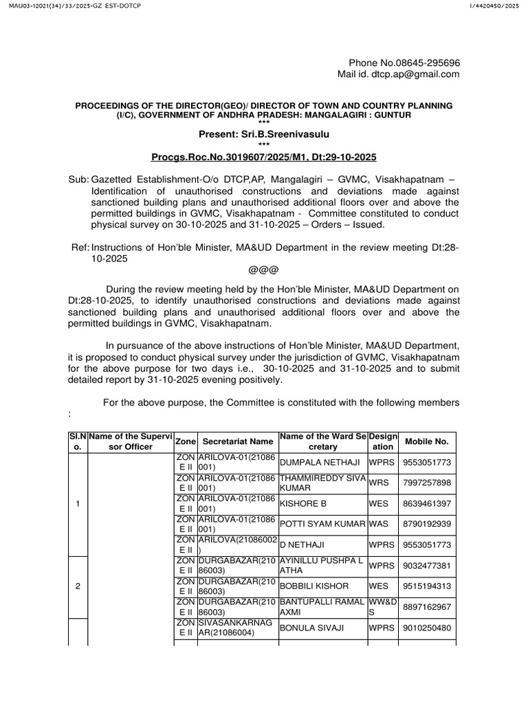 GVMC Unauthorized Construction Survey | PDF