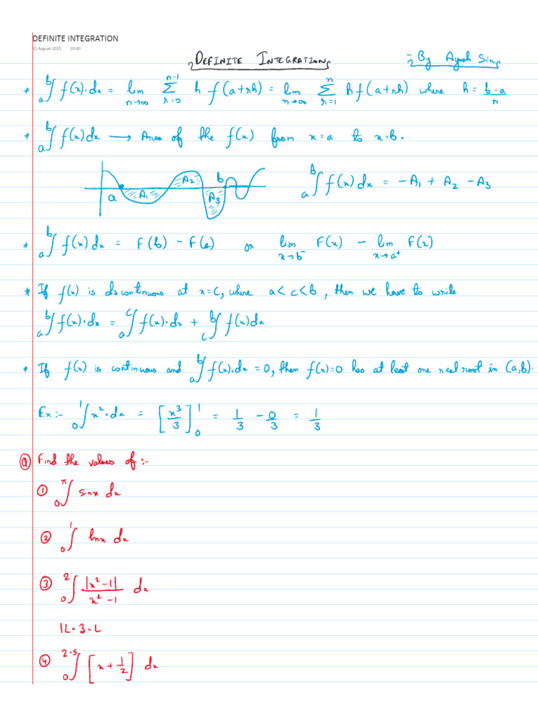 Definite Integration | PDF