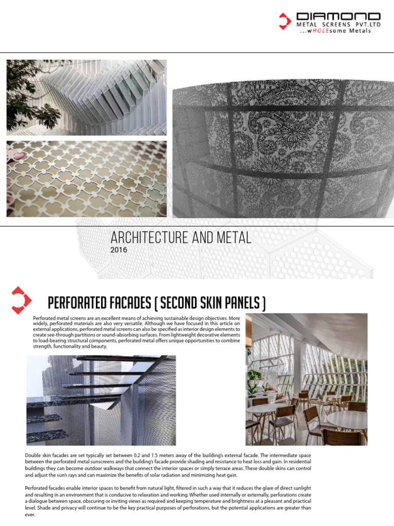 Perforated Metal Facades for Architecture | PDF | Metals | Sheet Metal
