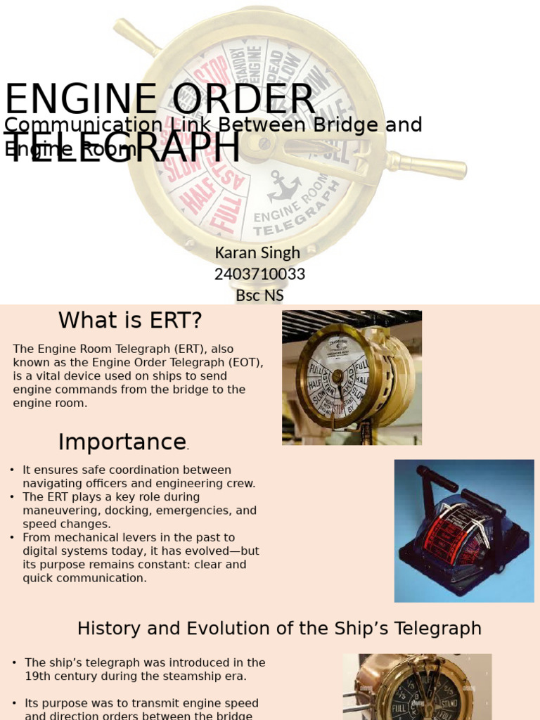 Engine Room Telegraph: Ship Communication | PDF