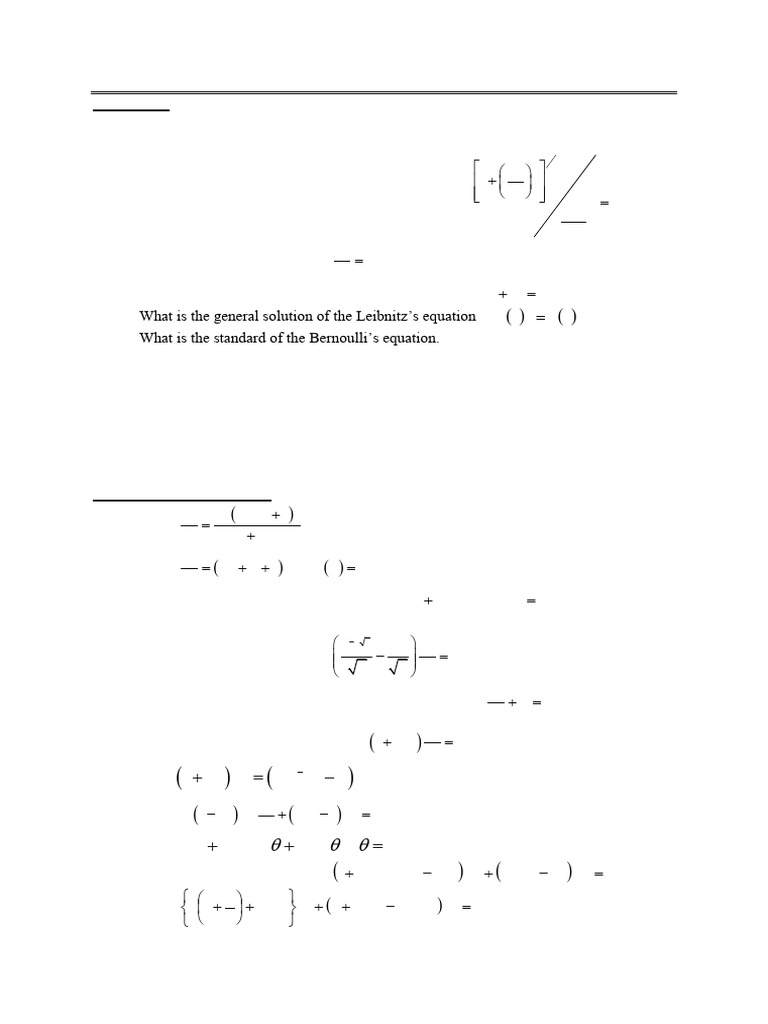 Differential Equations Problem Sheet | PDF | Differential Equations ...