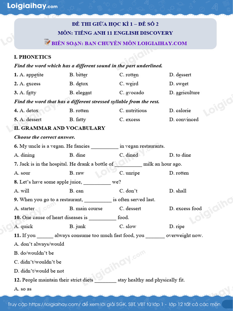 Phonetics and Grammar Practice Test | PDF | Okinawa Prefecture | Meal