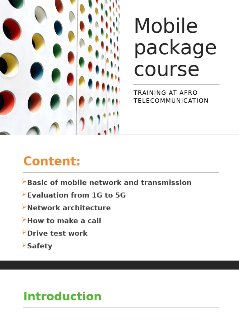 Mobile Package Course Overview | PDF