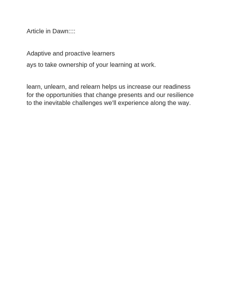 Mastering Adaptive Learning at Work | PDF