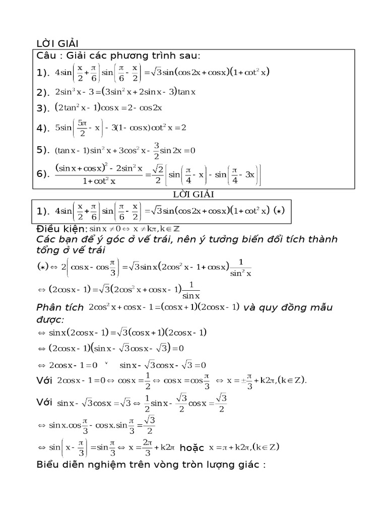 Phương Trình Lư NG Giác T NG H P 3 | PDF