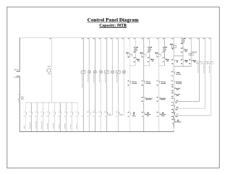 Control Panel Diagram for 50TR System | PDF | Energy Technology ...