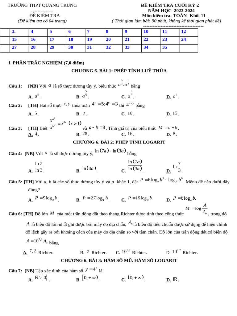 ĐỀ 2 TH HƯNG | PDF