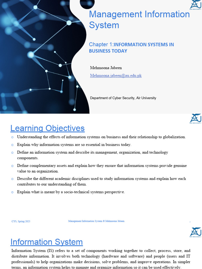 Role of Information Systems in Business | PDF | Information System | System