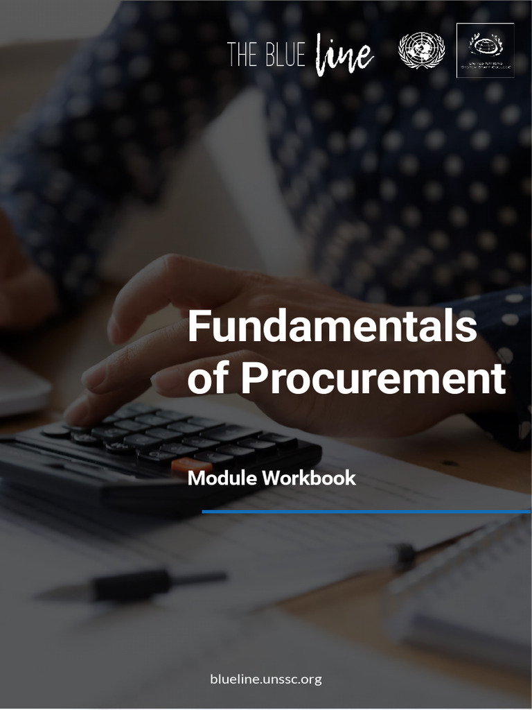 UN Procurement Fundamentals Workbook | PDF | Procurement | Supply Chain