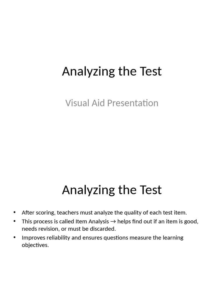 Effective Item Analysis for Tests | PDF