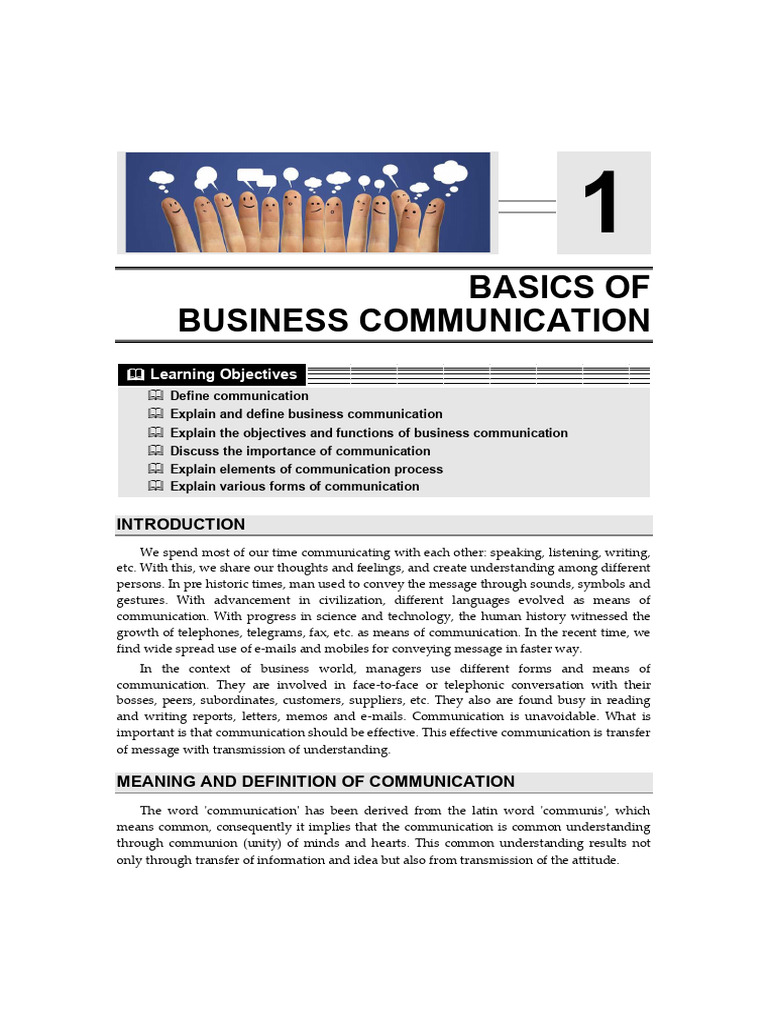 Basics of Business Communication Guide | PDF | Communication ...