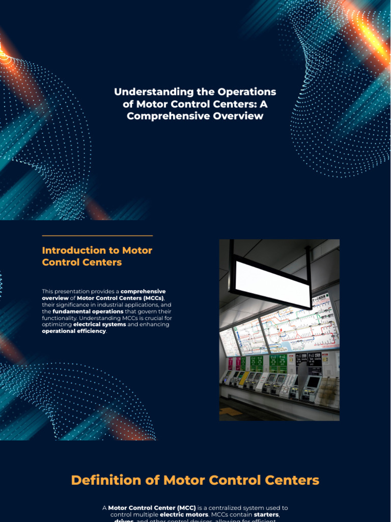 Slidesgo Understanding The Operations of Motor Control Centers A ...