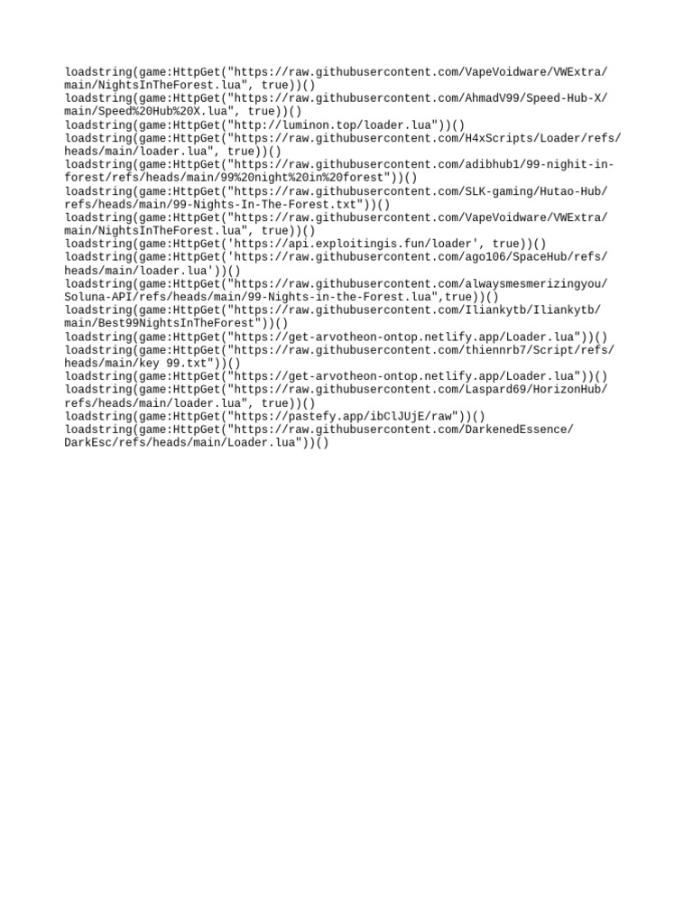 Lua Loadstring Script Sources | PDF