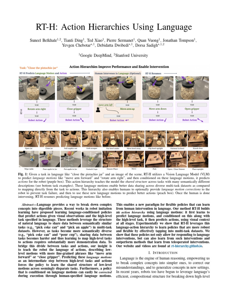 RT-H Action Hierarchies Using Language | PDF | Mean Squared Error ...