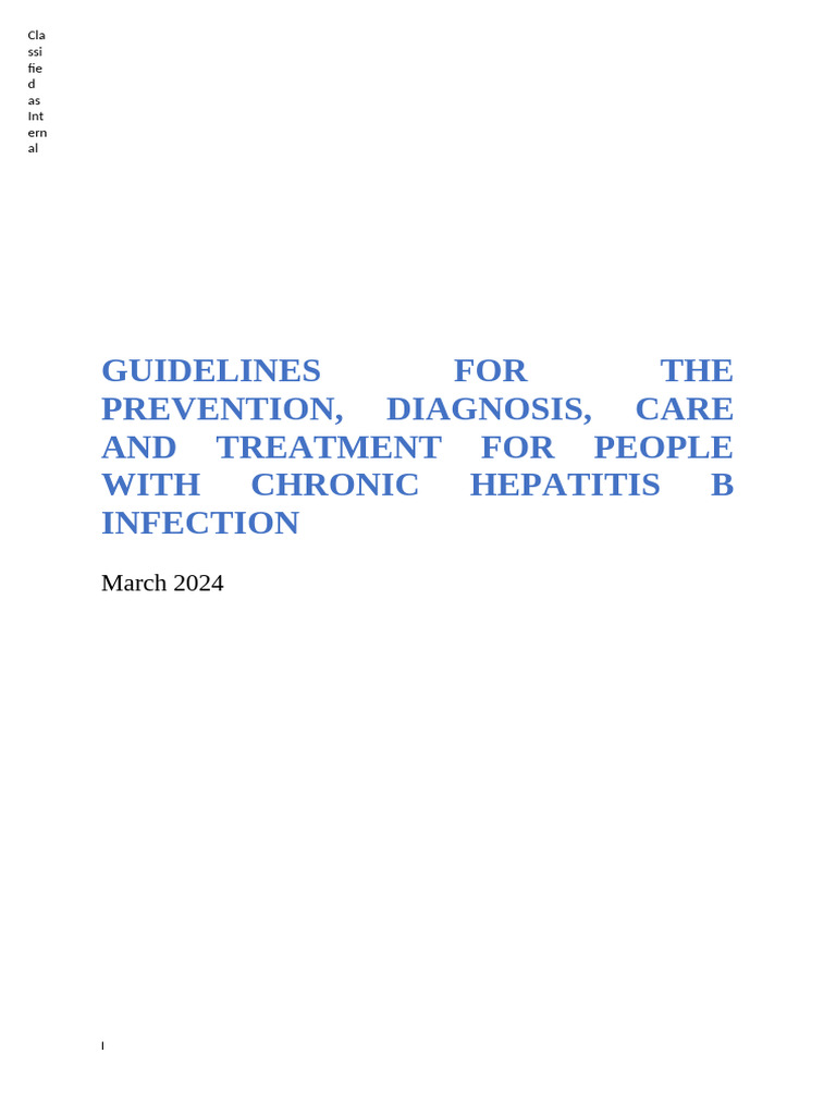 Chronic Hepatitis B Care Guidelines 2024 | PDF | Hepatitis B | Hepatitis